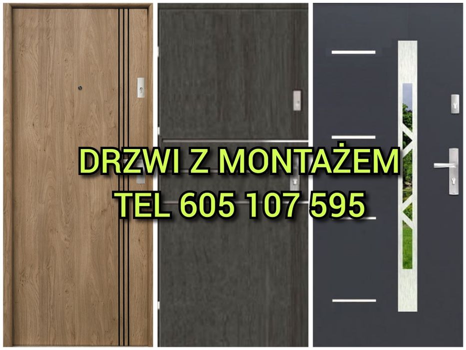 Drzwi do domów i mieszkań z montażem