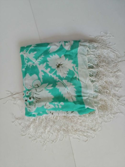 orsay chusta szal turkusowy letni