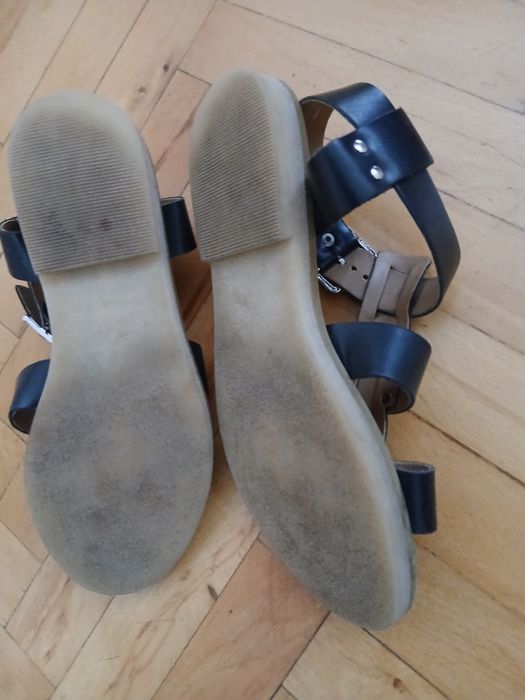 Sandały damskie czarne  38 Leather  Upper