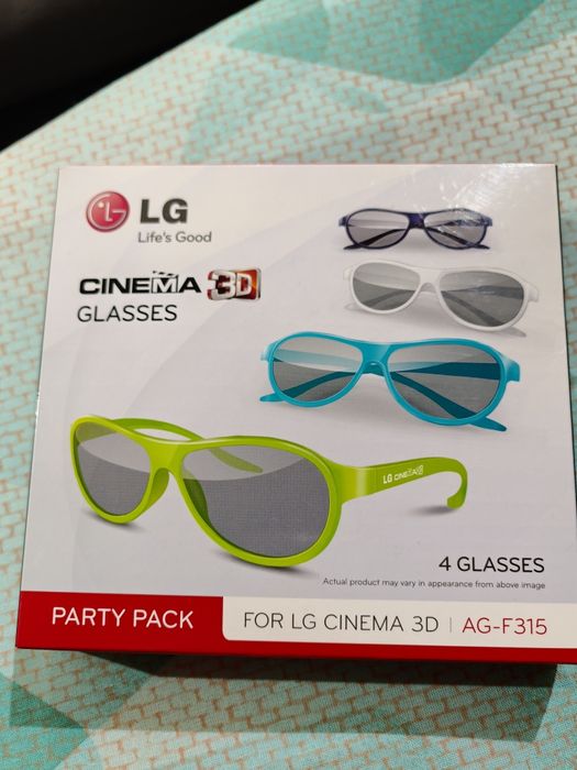 Okulary 3d, LG, cinema glasses, ag-f315, 4sztuki