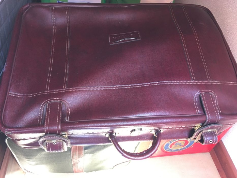 Vintage Leather Travel Trunk