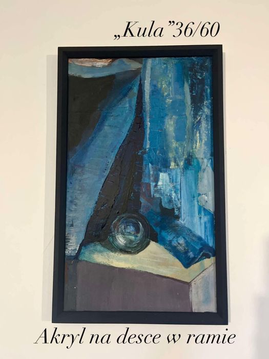 Obraz akryl na desce w ramie „kula” 36x60 cm