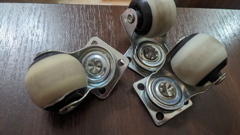 Ролики колеса поворотные 40мм 3шт