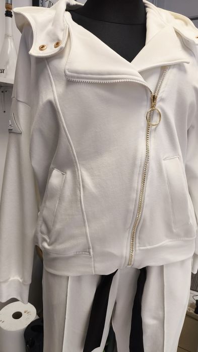 La mu piękna bluza ramoneska biała bawełna rozm S m l xl XXL