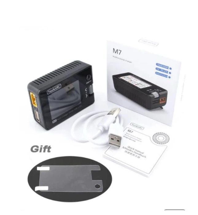 Зарядний пристрій ToolkitRC M7 + акумулятор | 1–4S | Перевірений