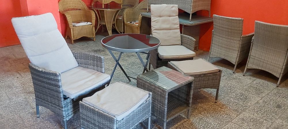 Zestaw ogrodowy rattanowy ratan balkon altanka ogród taras