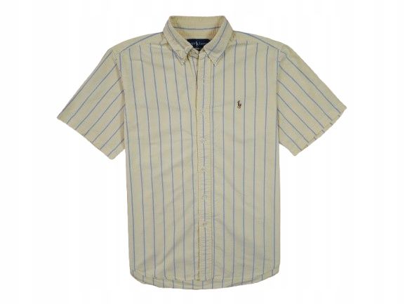 RALPH LAUREN Koszula z Krótkim Rękawem w Paski Classic Fit  r. L (XL)