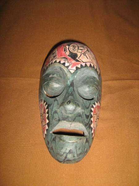 Máscaras tribais de madeira feita à mão da Malásia Malaca (5 mascaras)