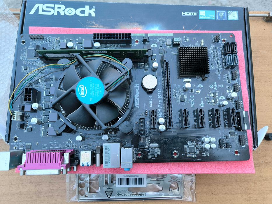 Материнська плата ASRock H81 Pro BTC R2.0 (s1150, H81, PCIe x16) + CPU Pentium G3260