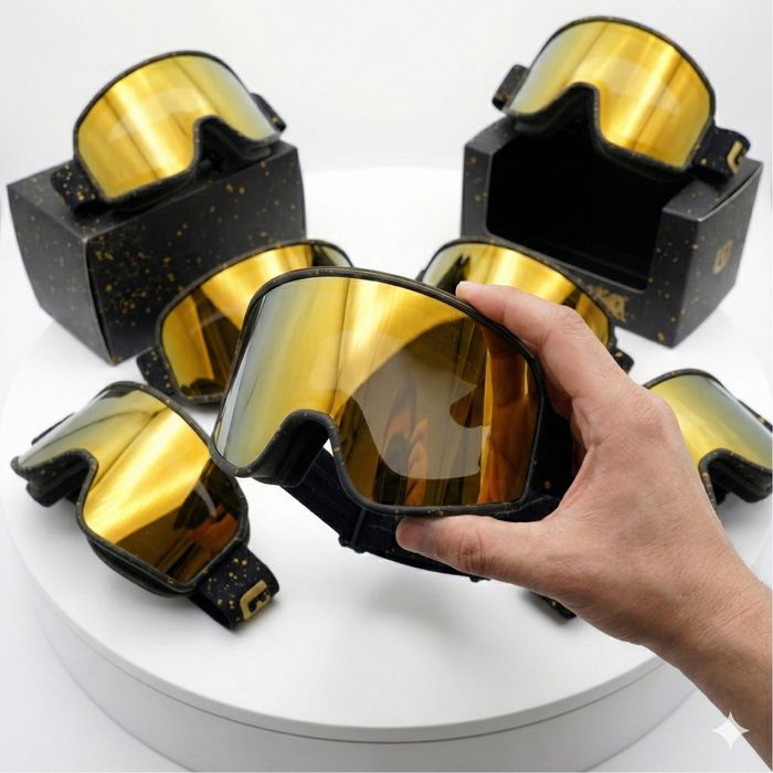 -64%!! Лижна маска Bolley Gold, лижні окуляри Не запотівають