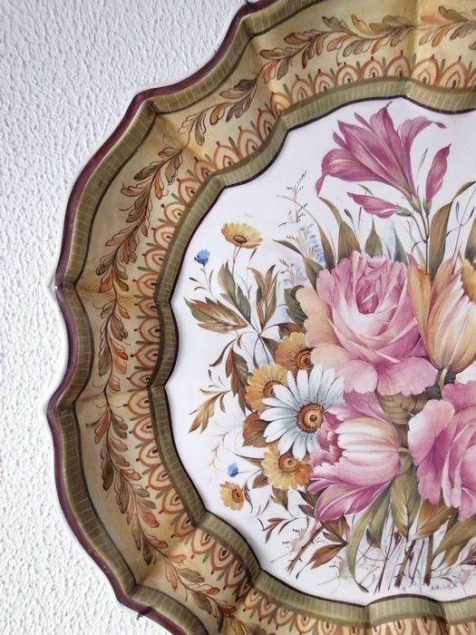 Prato de Grandes Dimensões em Faiança Italiana - 60 cm Diâmetro