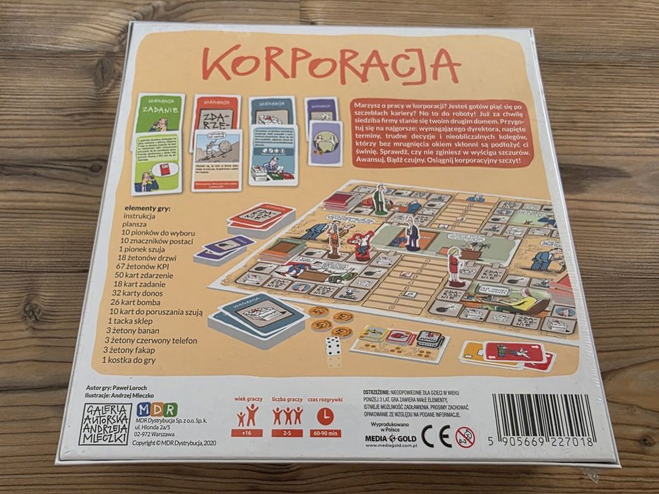 Korporacja – gra planszowa z rysunkami Andrzeja Mleczki – nowa, folia