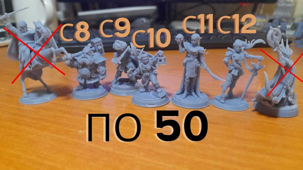 Мініатюри для настільних та рольових ігр (DnD, Pathfinder etc)
