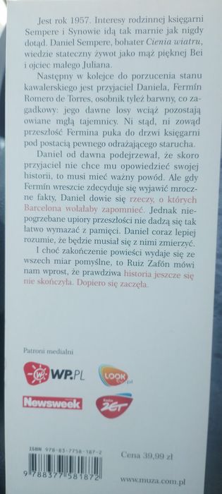 Więzień Nieba Carlos Ruiz Zafón