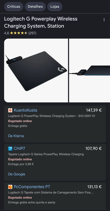 Logitech  G pro wireless com Tapete Carregador Powerplay