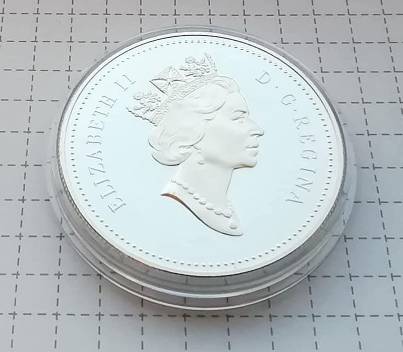 Канада 1 долар 1991р. СРІБЛО. ПРУФ. Пароплав Фронтенак. Сертифікат.