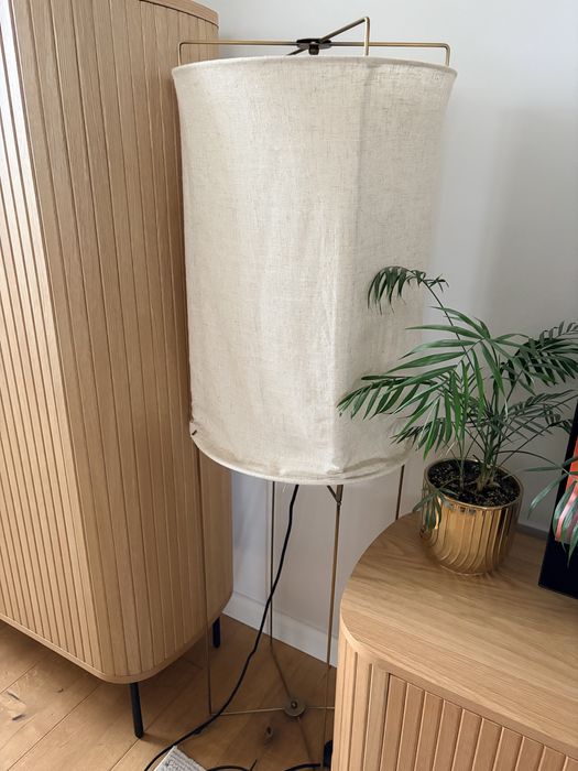 Lampa stojaca klosz z lnu!