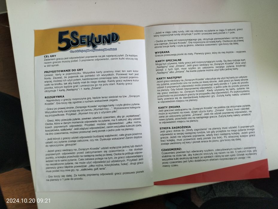 Gra planszowa 5 sekund