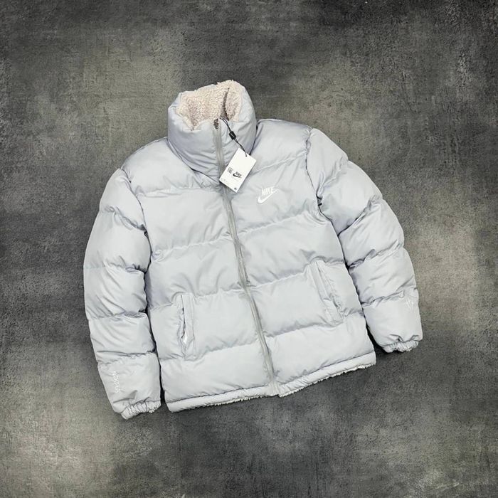 ХІТ! Двосторонній пуховик Nike Blue and White S M L XL XXL