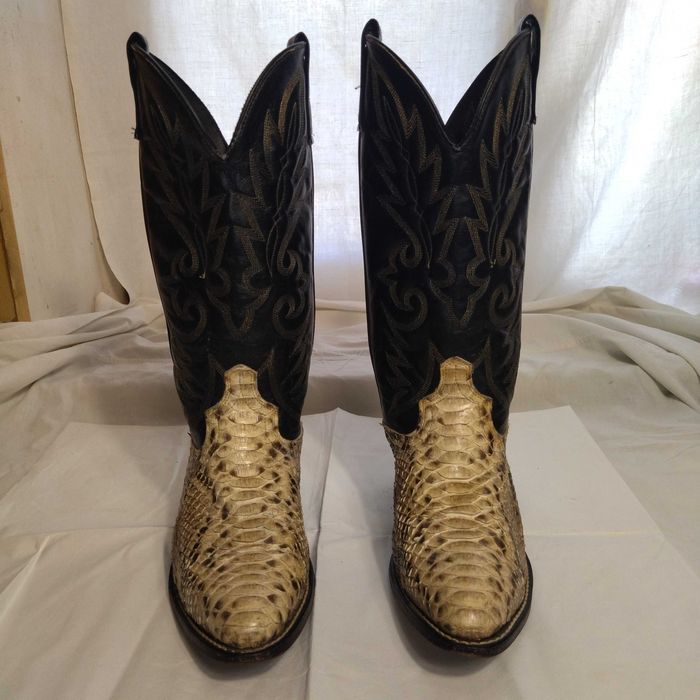 Черевики (сапоги) жіночі ковбойські, шкіра пітона, США, р. 37-38