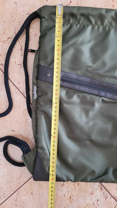 Worek do szkoły z kieszenią na zamek