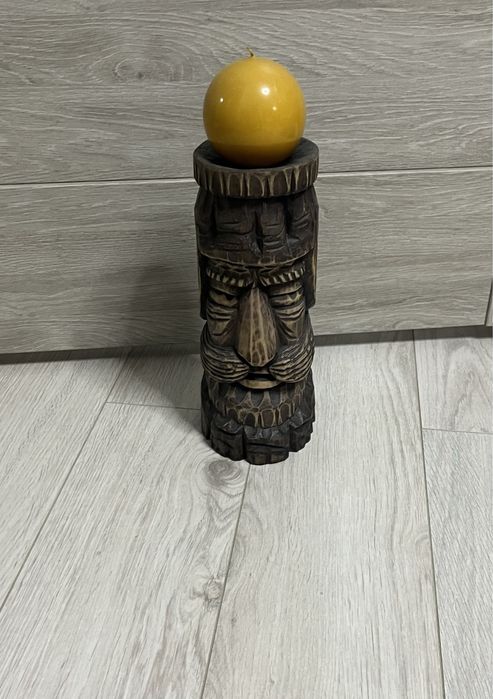 Świecznik rękodzieło z drewna PIĘKNY