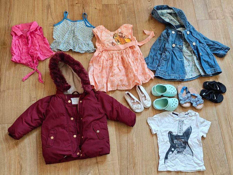 Zara Baby H&M Nike paka ubrań 86 wiosna lato dla dziewczynki buty 22