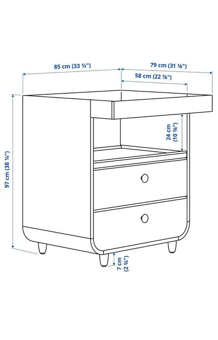 IKEA MYLLRA komoda z przewijakiem 2w1