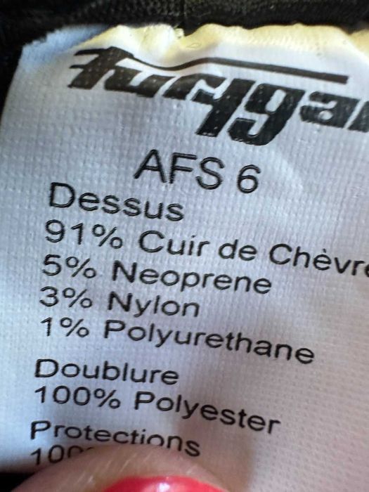 Мотоперчатки Furygan AFS-6 шкіряні чорно-білі, розмір L-M