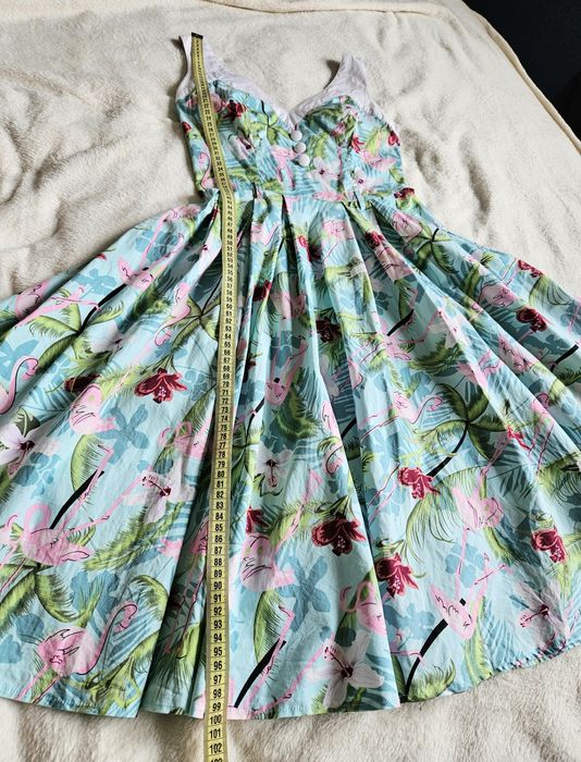 Hell bunny rozkloszowana wakacyjna sukienka xs 34