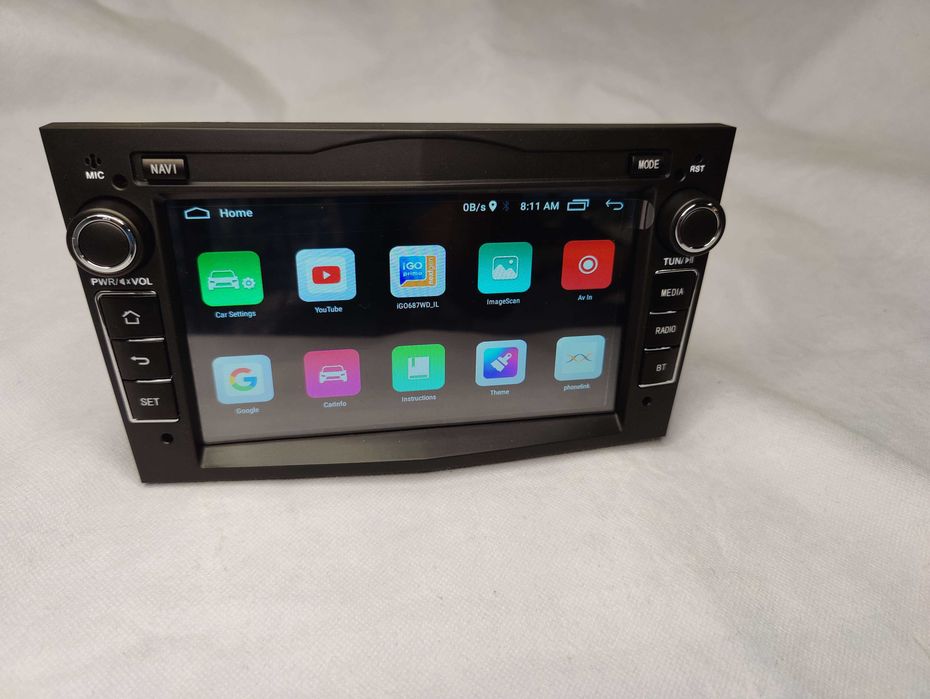 Rádio 2 DIN Android Opel Preto • Wifi - GPS - Bluetooth + CÂMARA