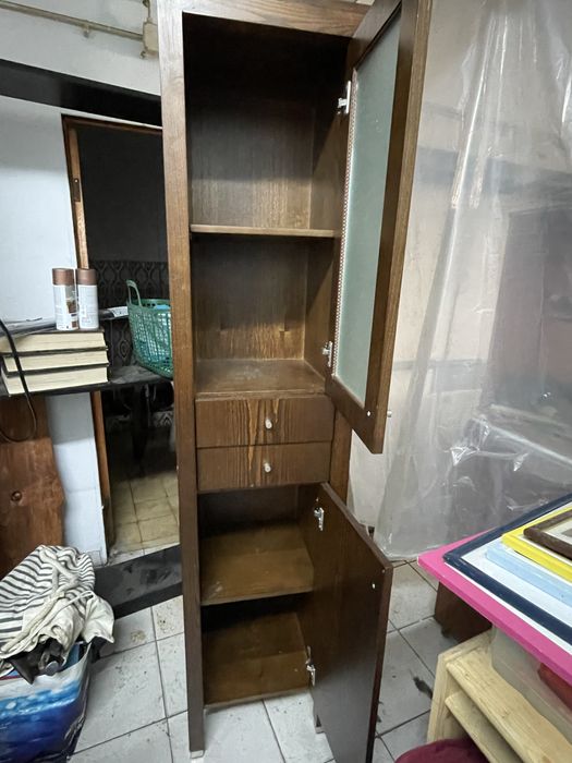 Armario WC de madeira  cerejeira