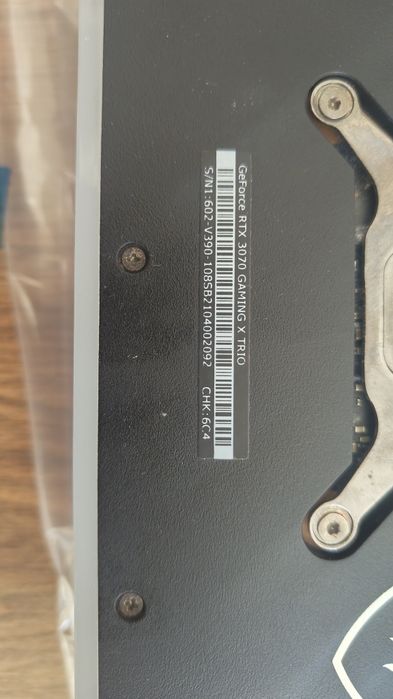 Placa Gráfica MSI RTX 3070 Gaming X Trio (Modificada p/ 6GB) - Ler Descrição