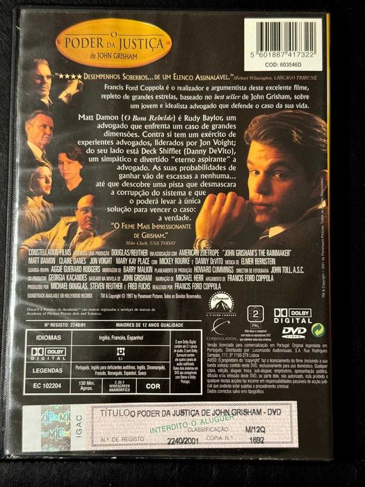 DVD do filme O poder da justiça