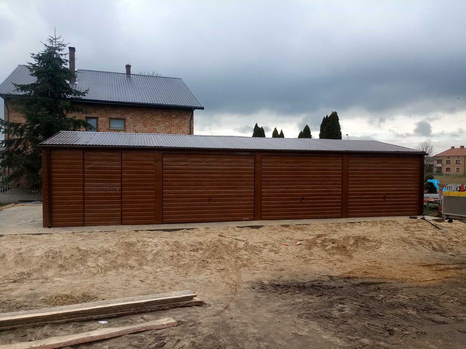 garaż blaszany 12x6, 6x6, 7x5, drewnopodobny, blaszaki, hale