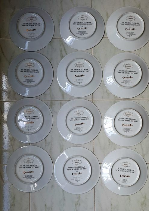 Colecção Philae os pratos florais 12 meses do ano