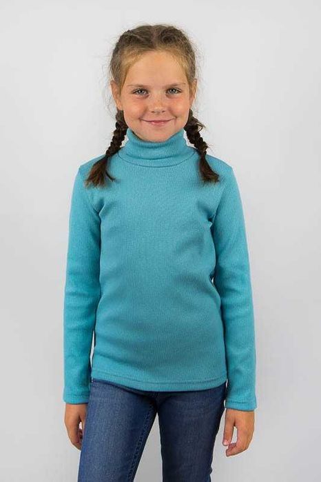 Водолазки рубчик однотонные с начесом р.92-134