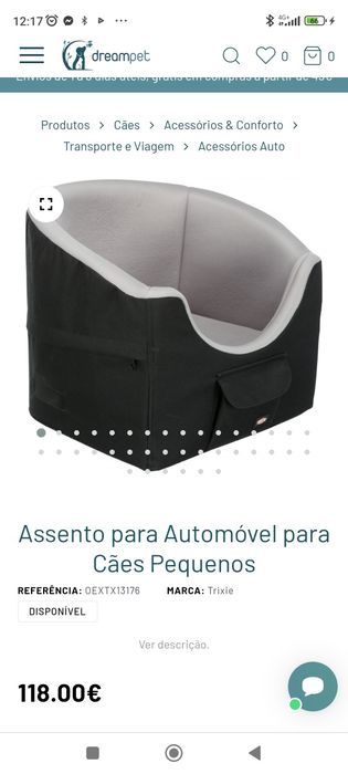 Cama transportadora de cão para carro