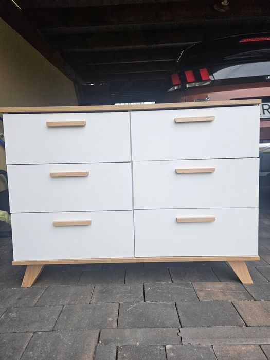 Komoda scandi sześć szuflad wymiary 100 x 75 x 45