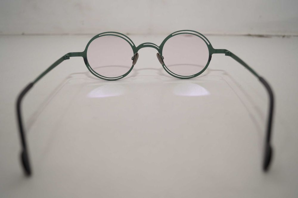 1687 Kolorowe okulary tytanowe oprawki okrągłe do komputera zerówki