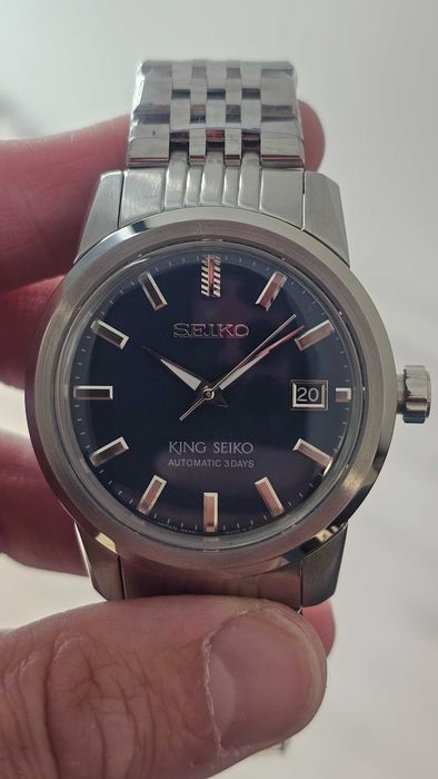 Relógio Automático King Seiko Mod Azul Prateado