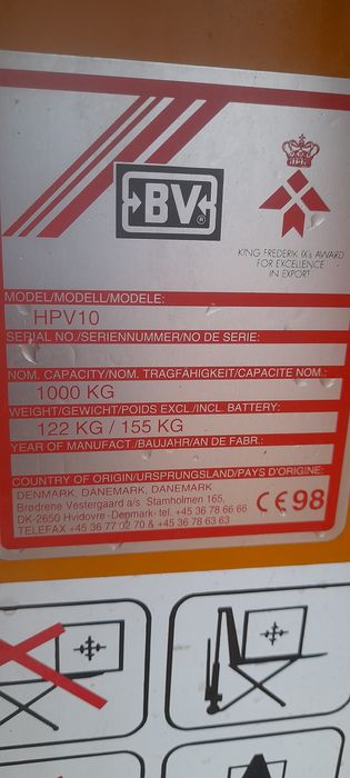 Porta paletes tesoura