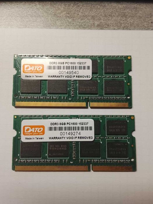 Оперативна пам'ять Dato DDR3 8GB PC3-12800 (1600 МГц) Б/У