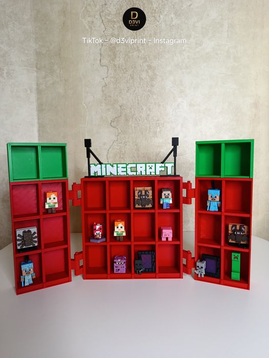 Стенд шафа‼️TNT Майнкрафт для фігурок Кіндер. Minecraft Kinder