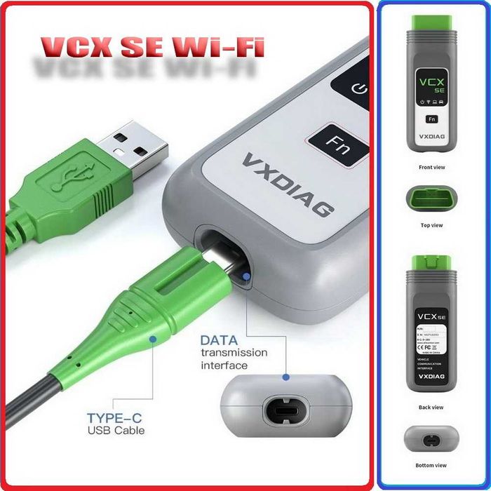 Автосканер VXDIAG VCX SE OBD2 для Benz (Wi-Fi+USB) диагностики 2024г