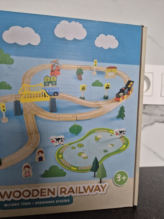 Ele fun Drewniana kolejka Nowa tor samochodowy