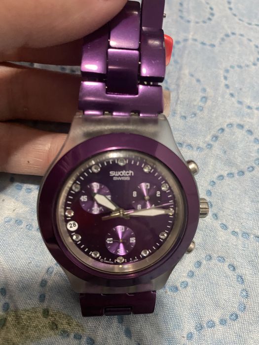 Relogio lilas da swatch