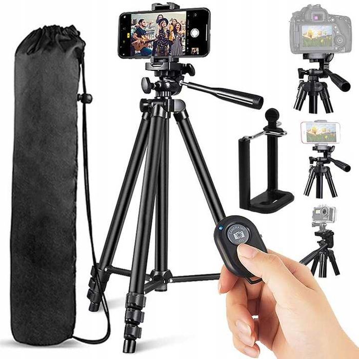 STATYW FOTOGRAFICZNY na aparat telefonu zestaw 4 w 1