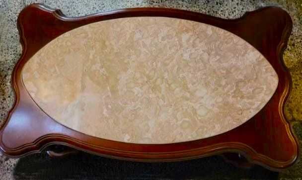 Mesas de Centro ou de apoio com pedra mármore redonda e retangular