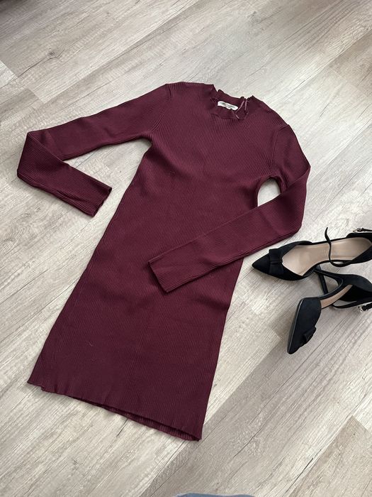 платье в рубчик